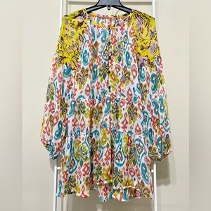 Anthropologie Maureen Paisley Tiered Babydoll Blouse